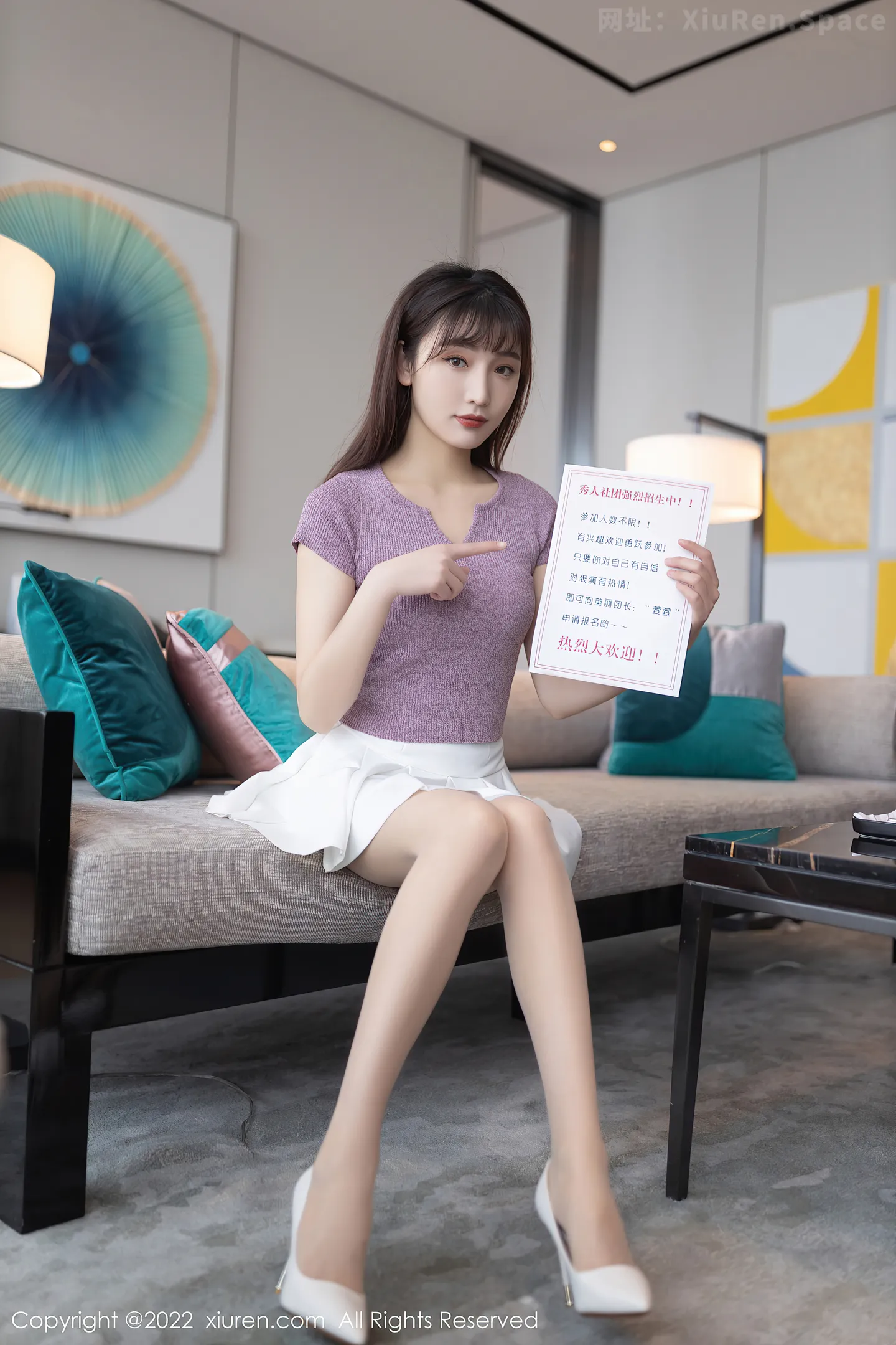 图片[3]-[XiuRen秀人网]VOL.4570 模特陆萱萱角色扮演主题紫色上衣半脱露紫色内衣撩人诱惑写真79P-秀人网官方网站